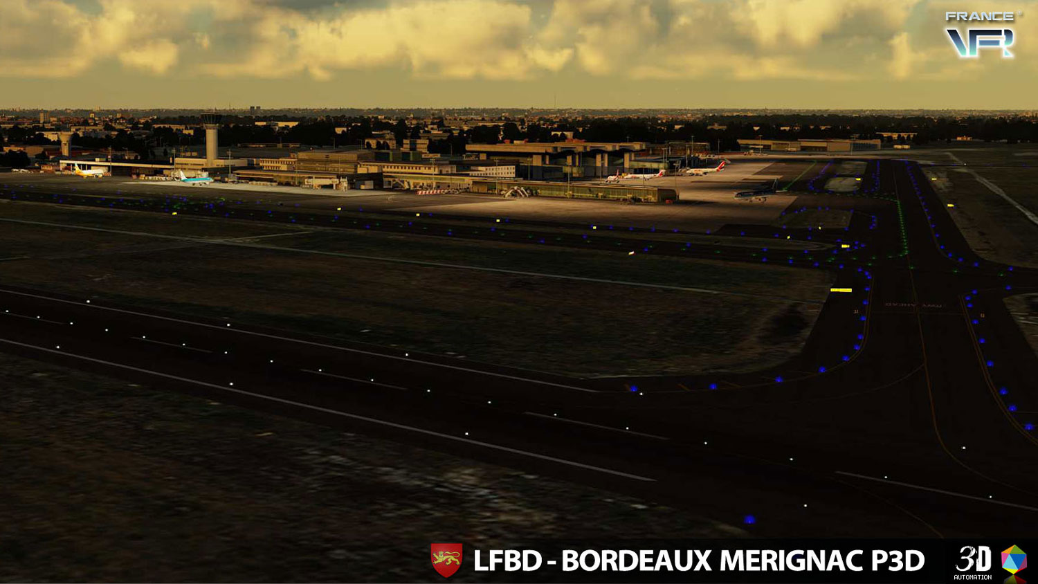 France VFR - LFBD - Bordeaux Merignac P3D